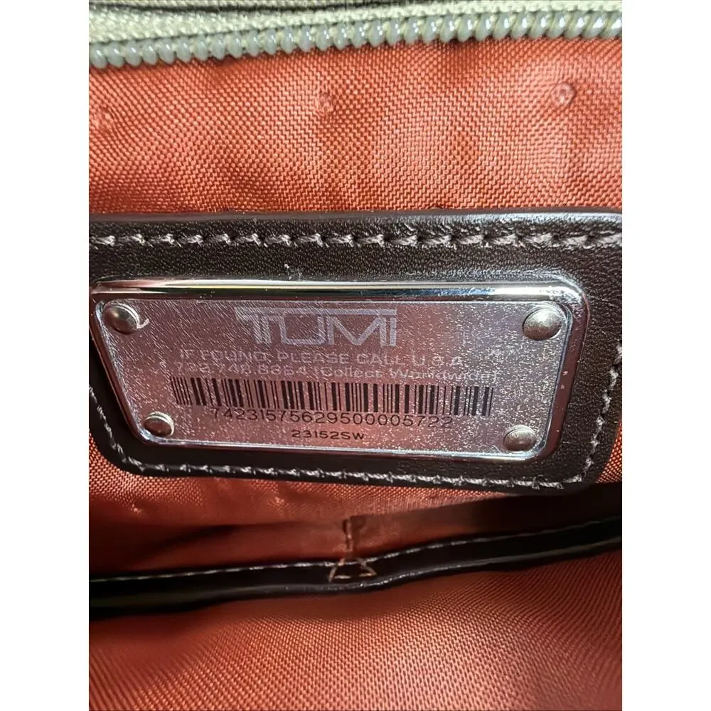 RARE Tumi Beige Brown Red LXT Duffle Underseat Cabin Bag Microfiber FXT 23152SW